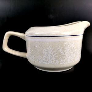 Vintage Lenox Temperware SILHOUETTE Creamer c1977-87 Stoneware Trees & Birds